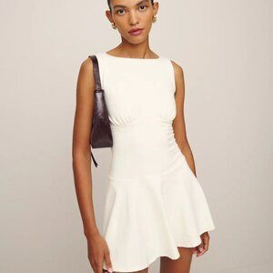 Reformation Mayve White Sleeveless Dress